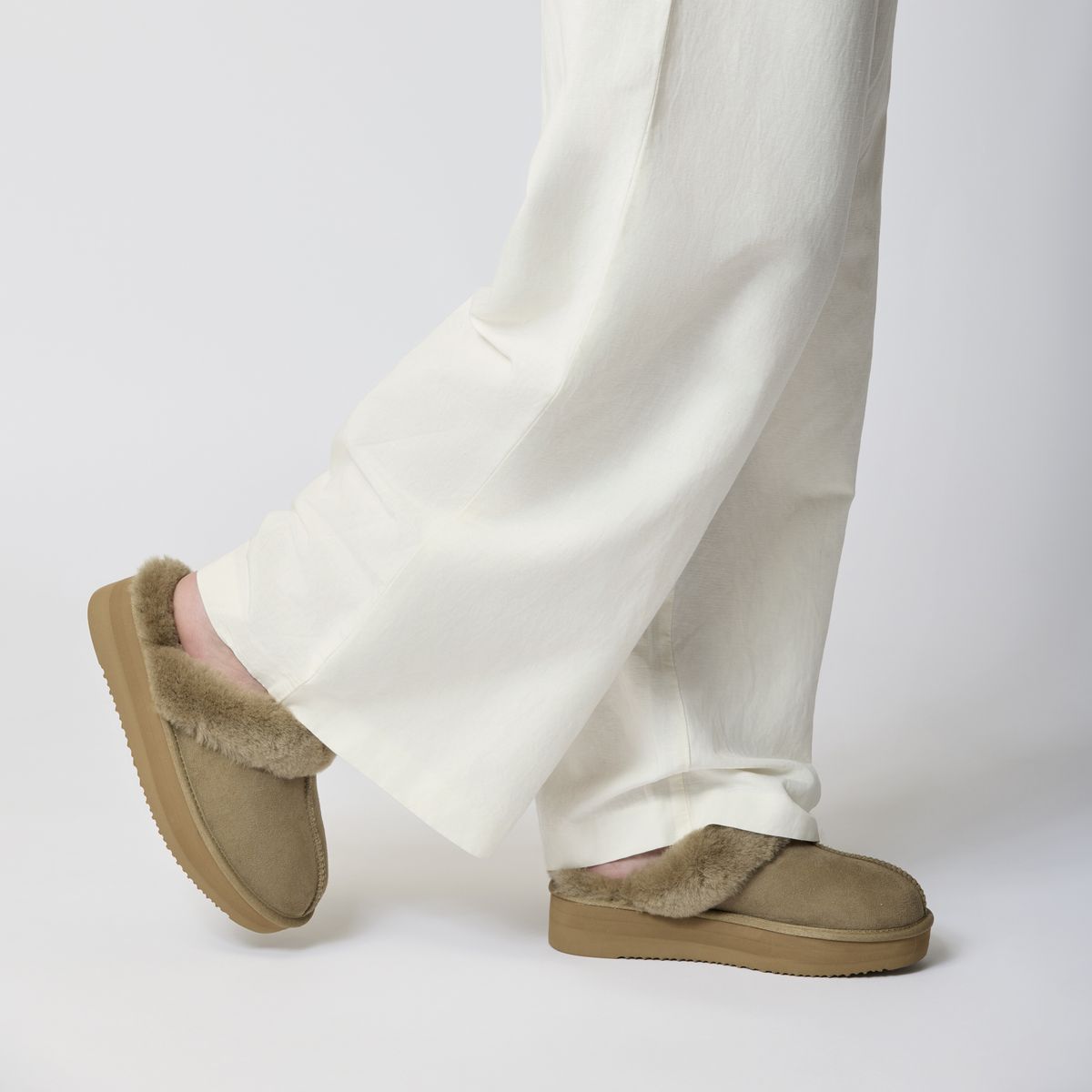Plateau slipper Kastanje