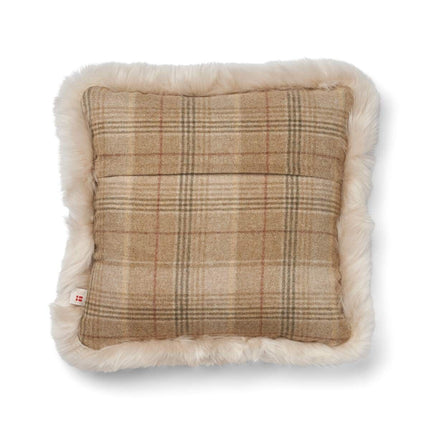 Ullpute | Dobbeltsidig | LW-bekledning | 52x52 cm Sand-Beige/Pearl