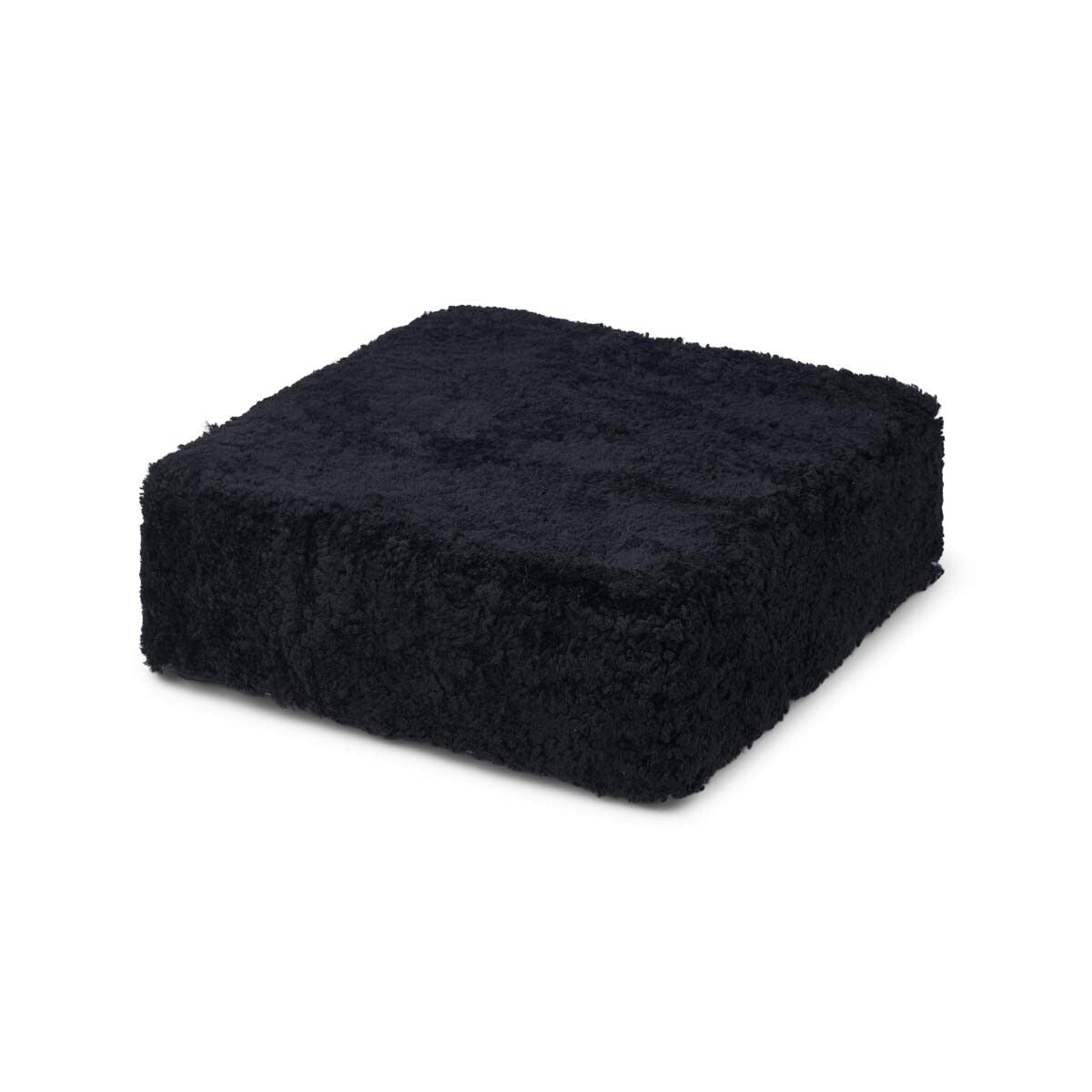 Puff | Korthåret | New Zealand | 40x40x13 cm Svart