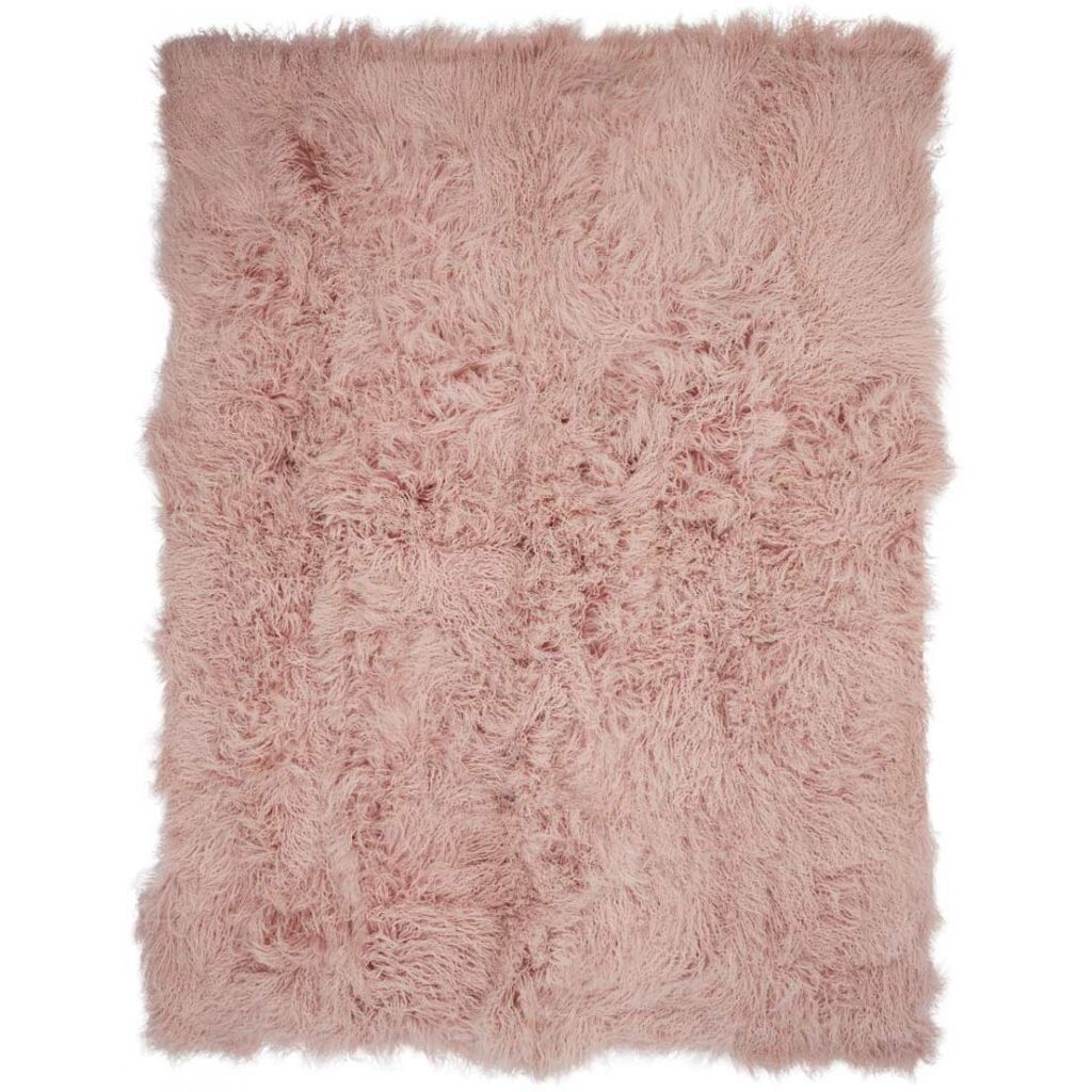 Saueskinnpledd | Krøllet | Tibet | 140x180 cm Rosa