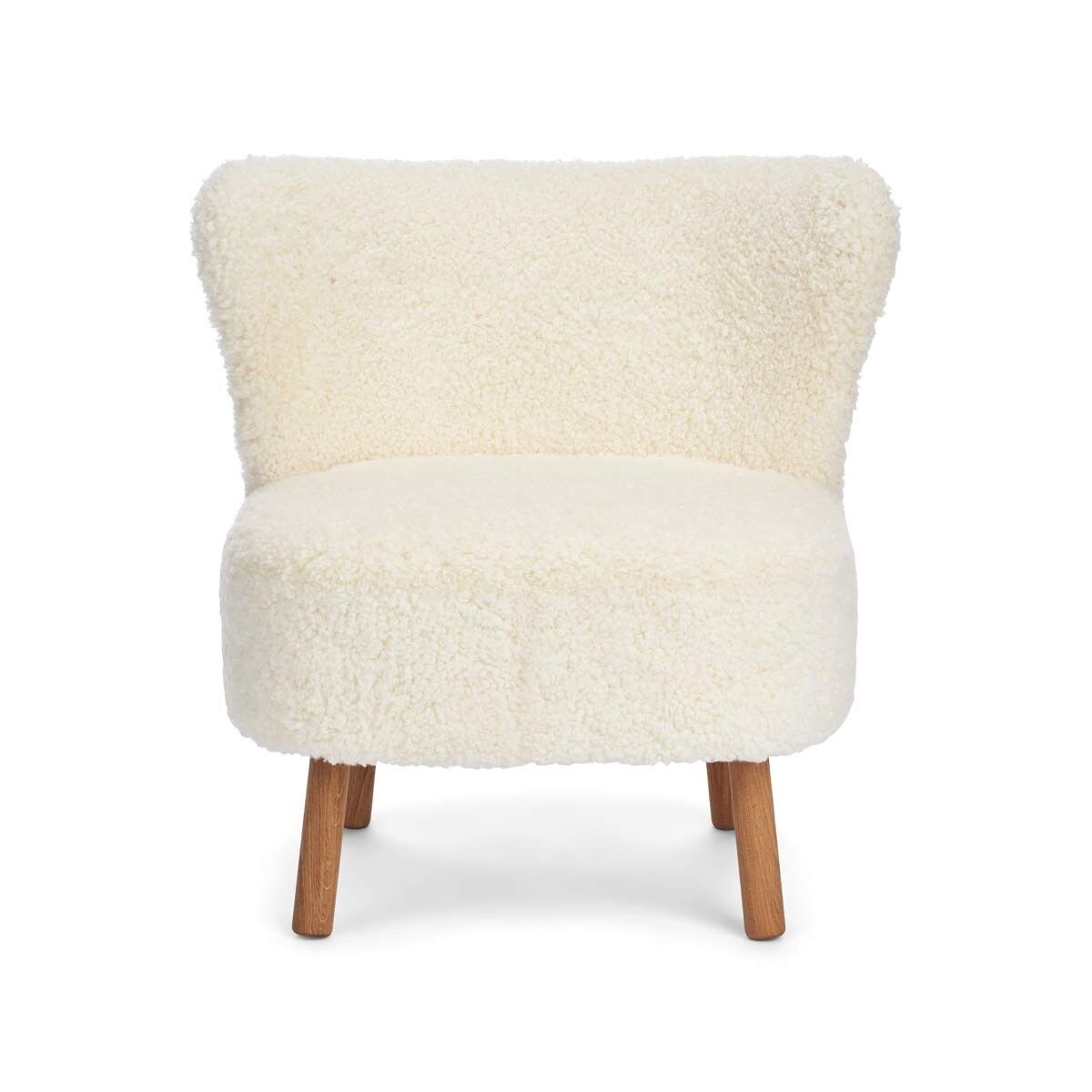 Emil Lounge Chair | Korthåret Hvit