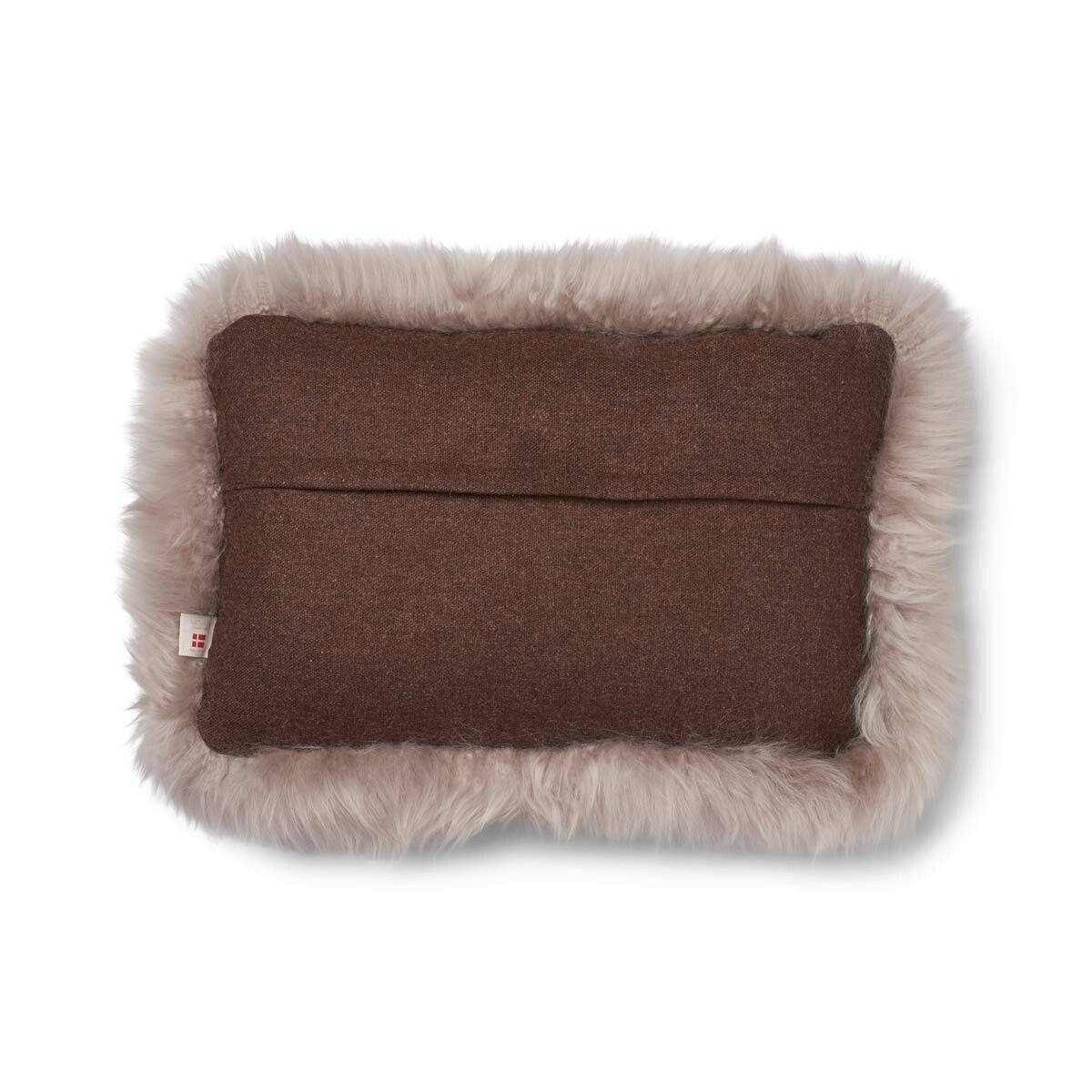 Classic Collection | Ullpute | Langhåret | Dobbeltsidig | 52x52 cm | 34x52 cm Brun / Dove