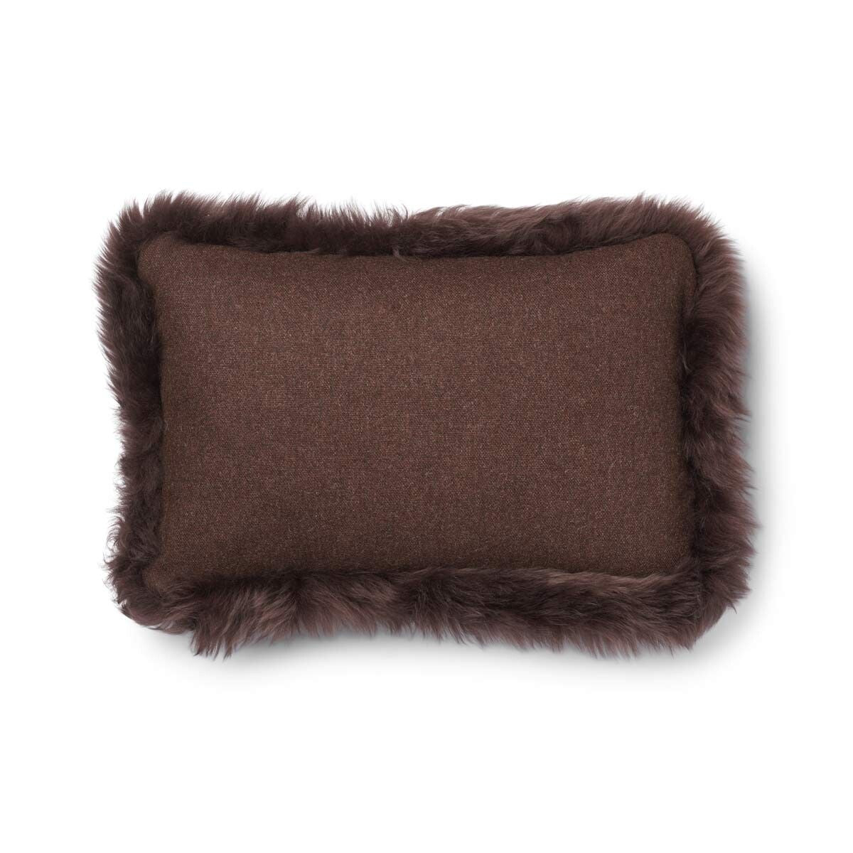 Classic Collection | Ullpute | Langhåret | Dobbeltsidig | 52x52 cm | 34x52 cm Brun / Sjokolade