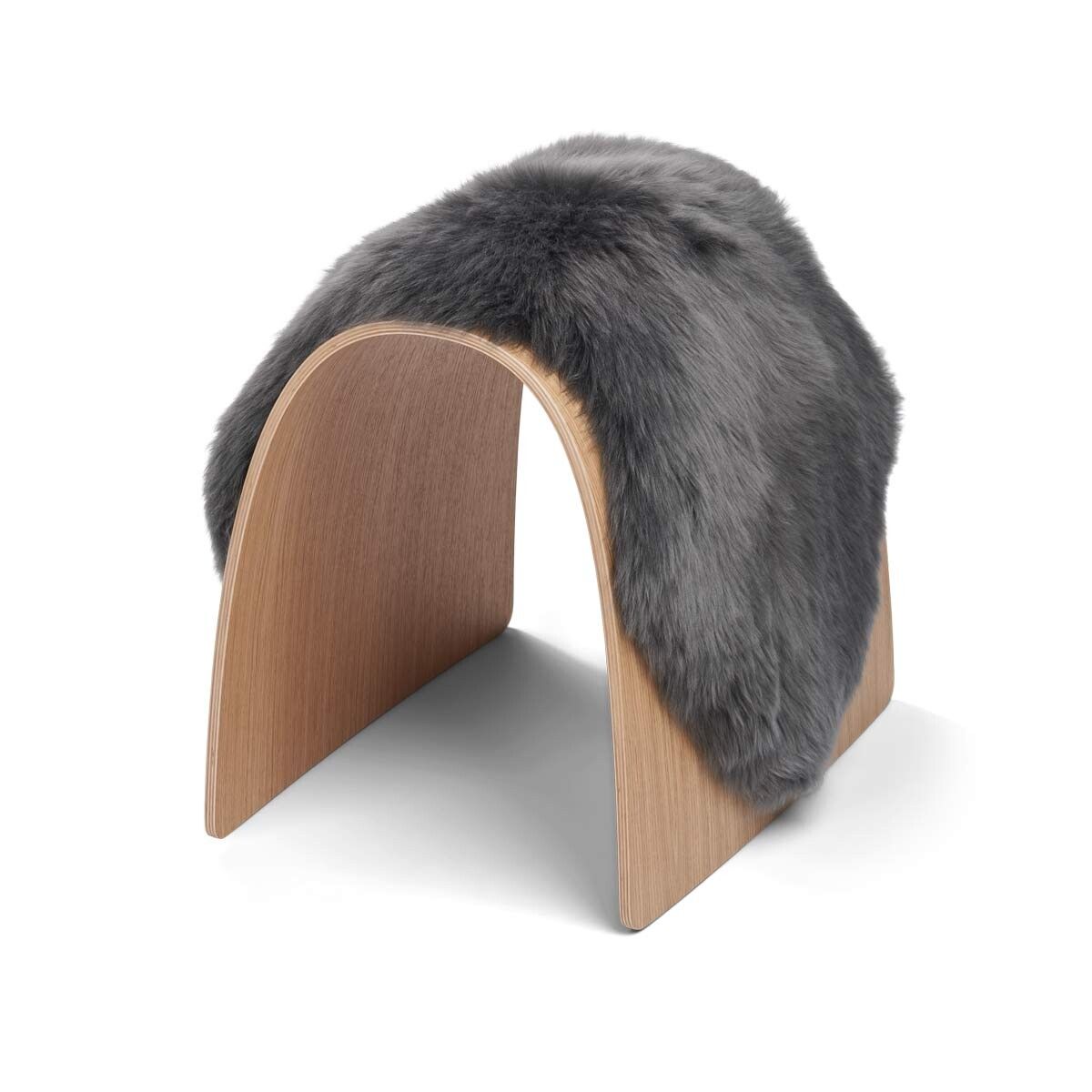 Sheep Stool cover | Langhåret | New Zealand Mørk grå