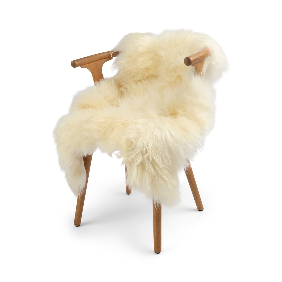 Islandsk saueskinn | Langhåret | Naturlige farger | 100-110 cm