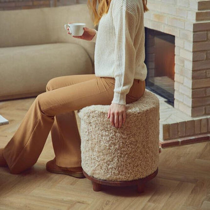 Simon Stool | Short Wool Koksgrå