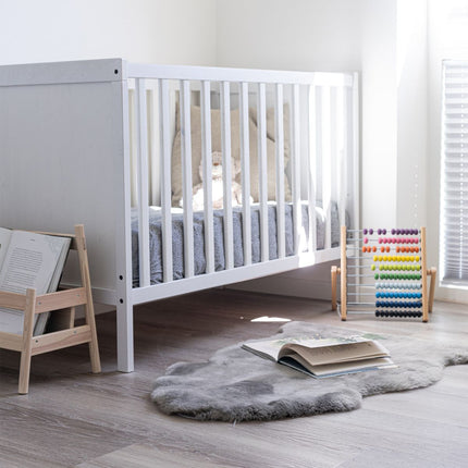 Baby saueskinn | kort ull | New Zealand | 80 cm Lys Grå