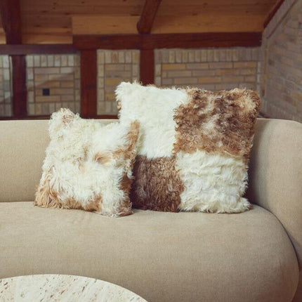 Saueskinnpute | Toscana | Dobbeltsidig Svart / Hvit Mix