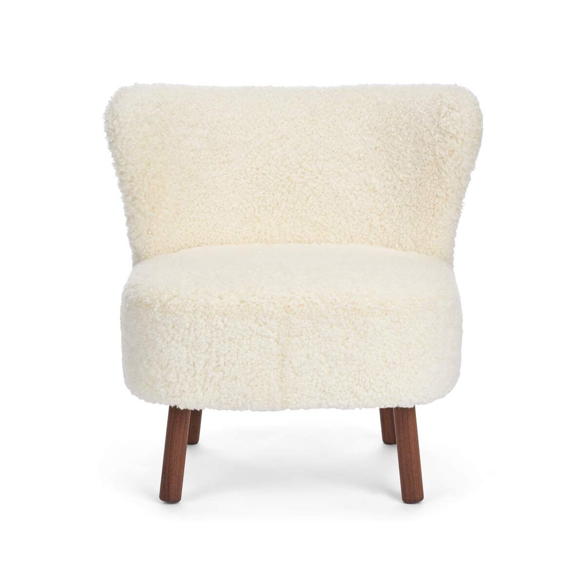 Emil Lounge Chair | Korthåret Hvit