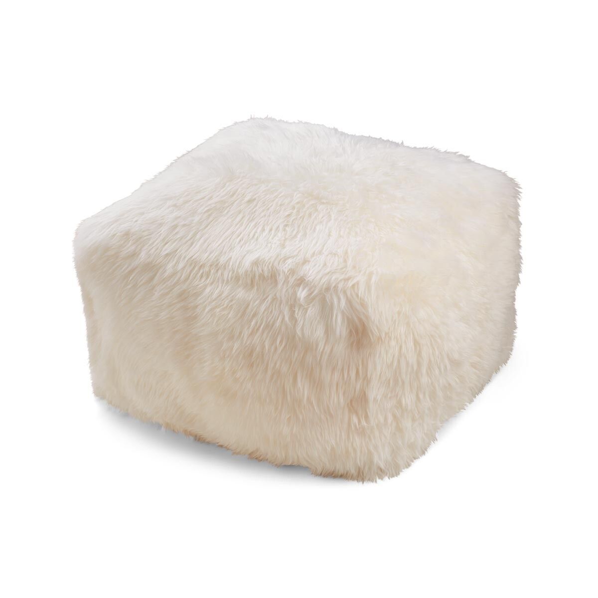 Puff | Langhåret | New Zealand | Lærbakside Beige