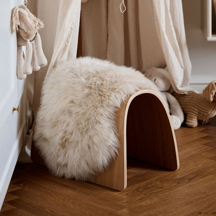 Sheep Stool cover | Langhåret | New Zealand Svart