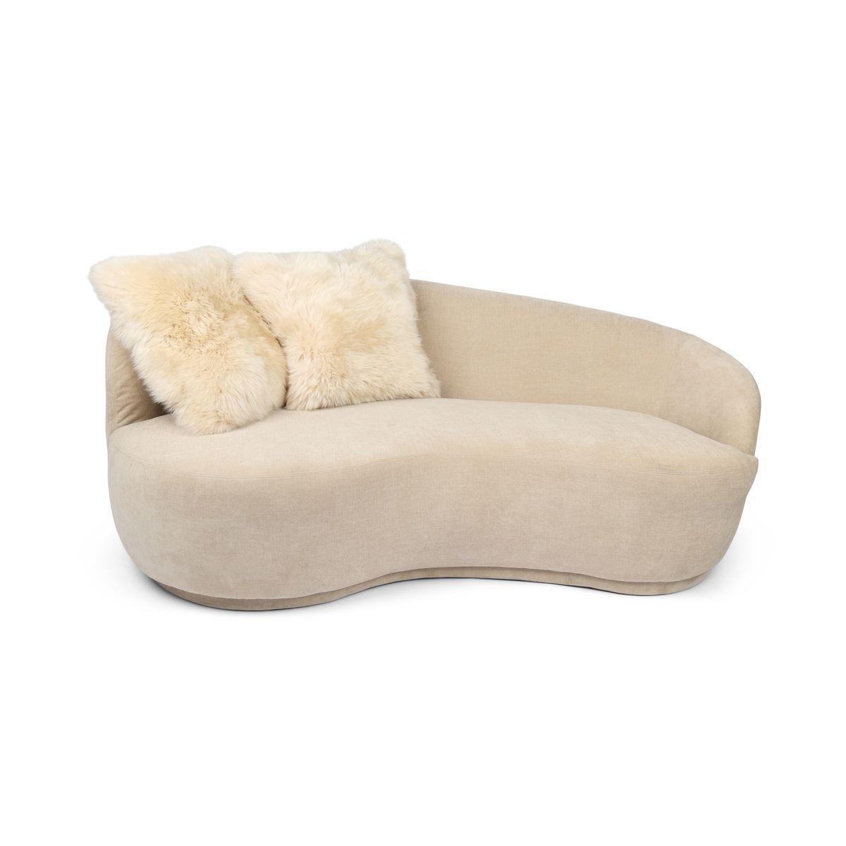 Saueskinnspute | Lang ull | Uten fyll | 50x50 cm Beige