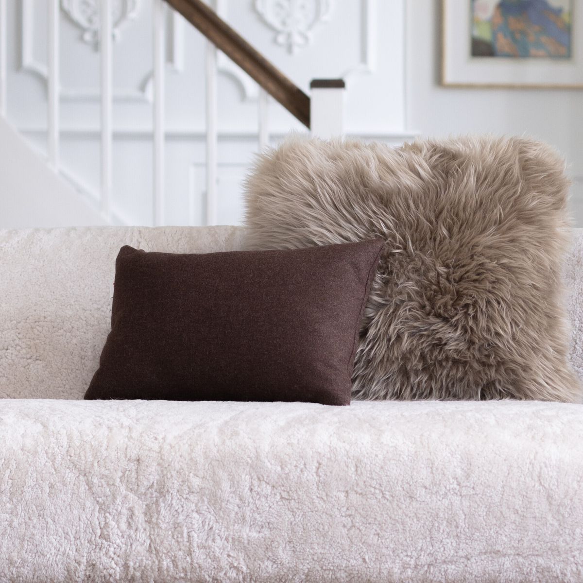Classic Collection | Ullpute | Dobbeltsidig | 52x52 cm | 34x52 cm Beige
