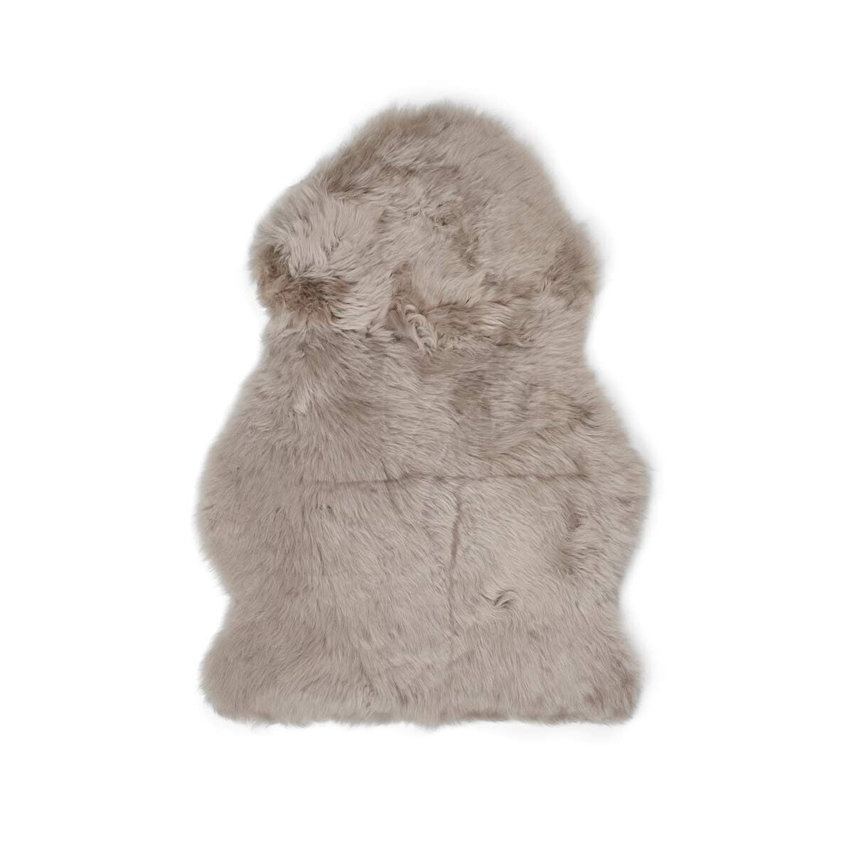 Mini Merino saueskinn | Langhåret | New Zealand | 65x45 cm Mørk beige