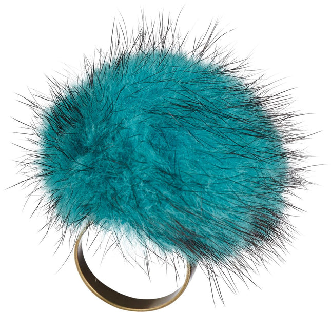 Pom Pom Ring Aqua