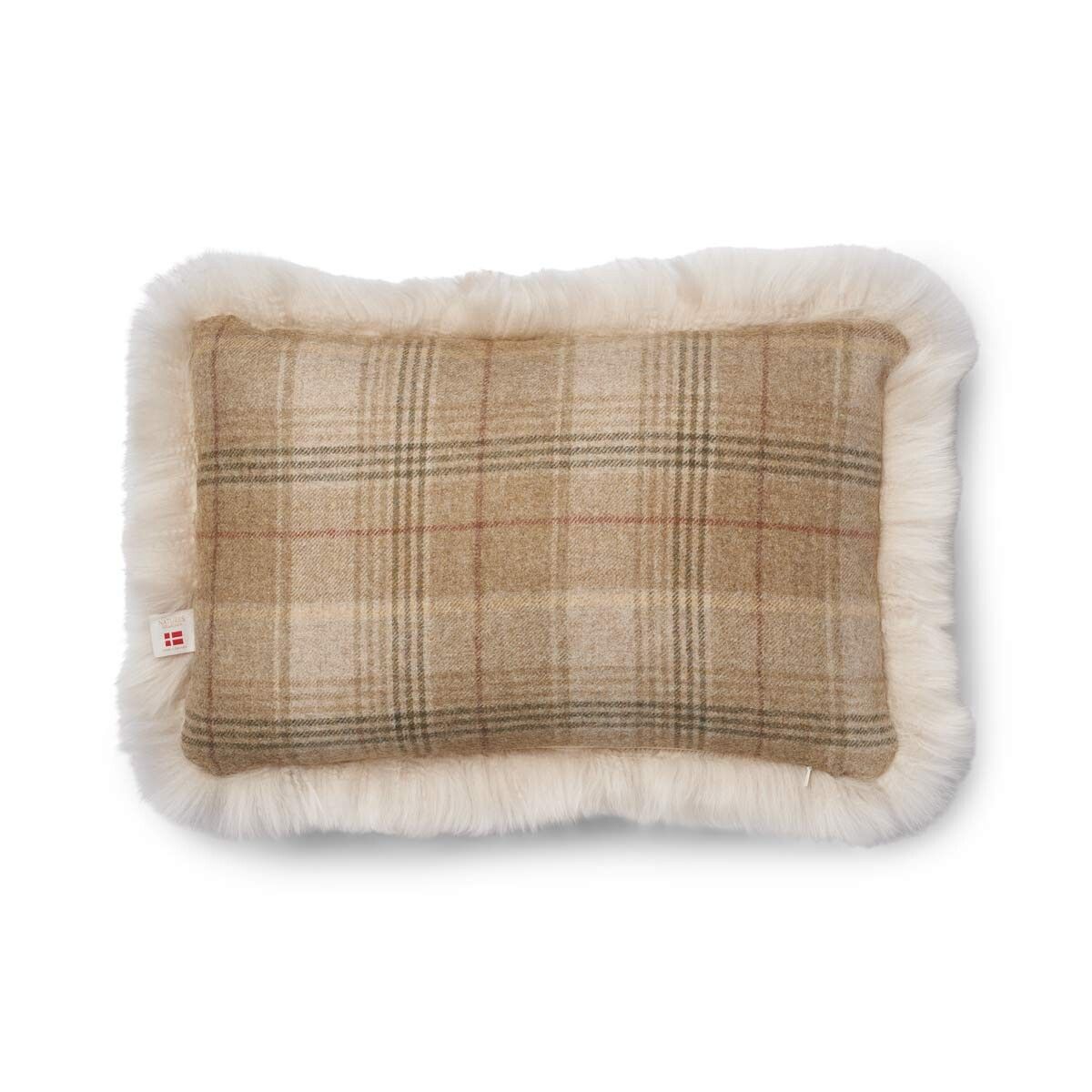 Checked Collection | Ullpute | Langhåret | 52x52 cm | 34x52 cm Sand-Beige / Beige