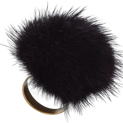 Ring Pom Pom Svart