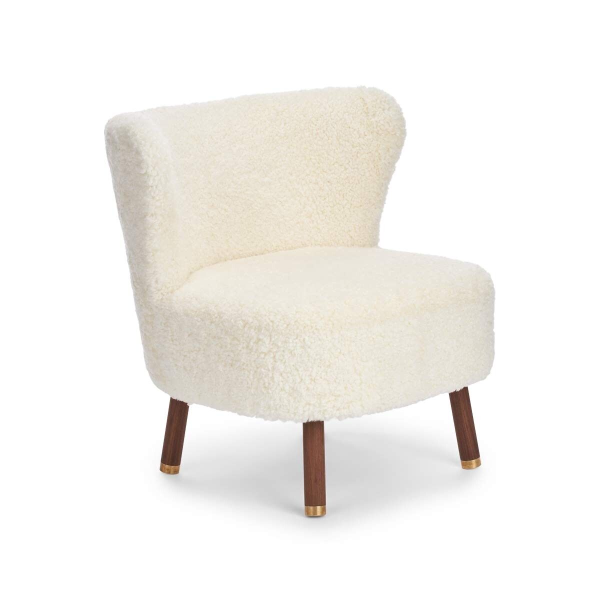 Emil Lounge Chair | Korthåret Hvit