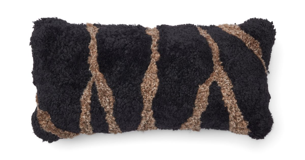 Zebra saueskinnpute | Korthåret | New Zealand | Dobbeltsidig | 30x60 cm