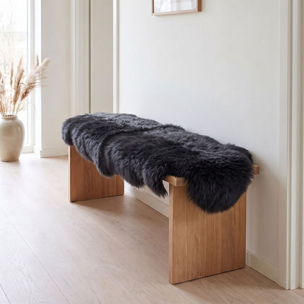 Fellvang Dobbel Saueskinnsfell | Langhåret | New Zealand | 160x60 cm Kull