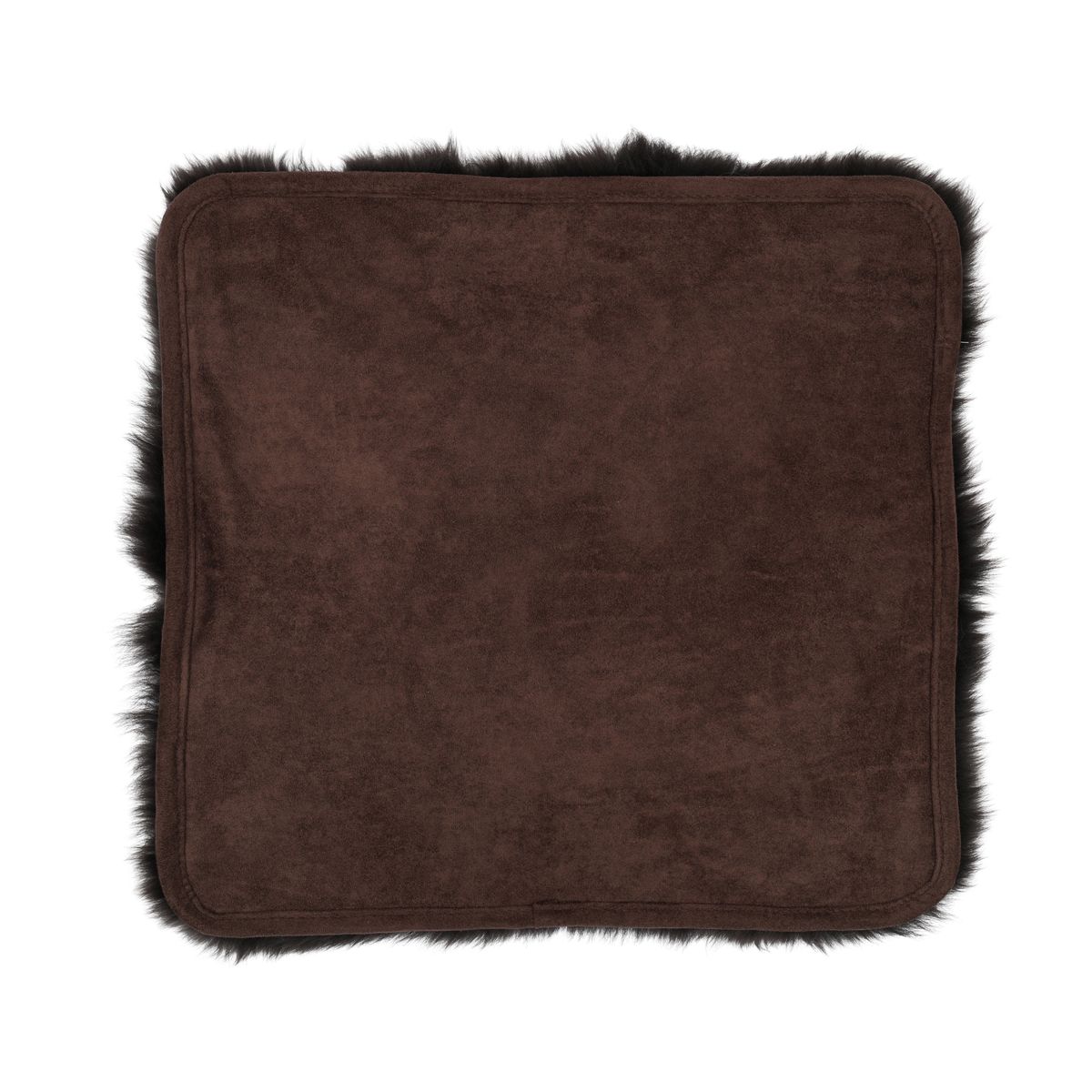 Stolpute | Langhåret | New Zealand | Stoffbakside | 40x40 cm Sjokolade