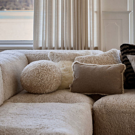 Angelite pute | Korthåret | New Zealand | Ø25/30/35 cm Svart