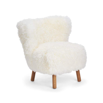 Emily Lounge Chair | Long Wool Snøhvit