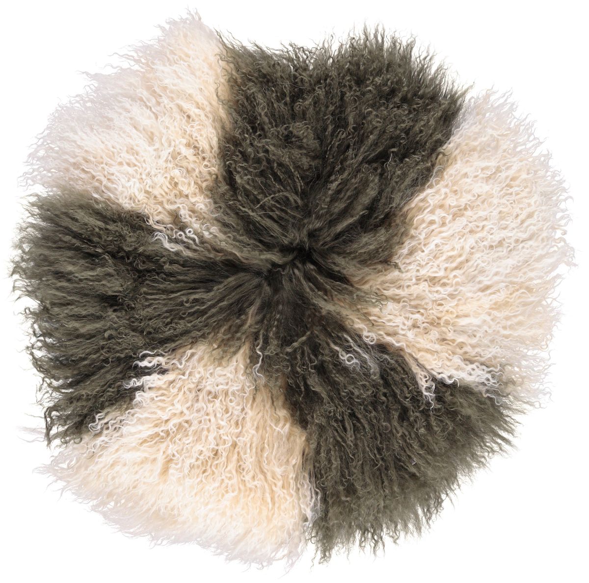 Saueskinnpute | Krøllet | Tibet | Ø45 cm, Ø62 cm & Ø38 cm