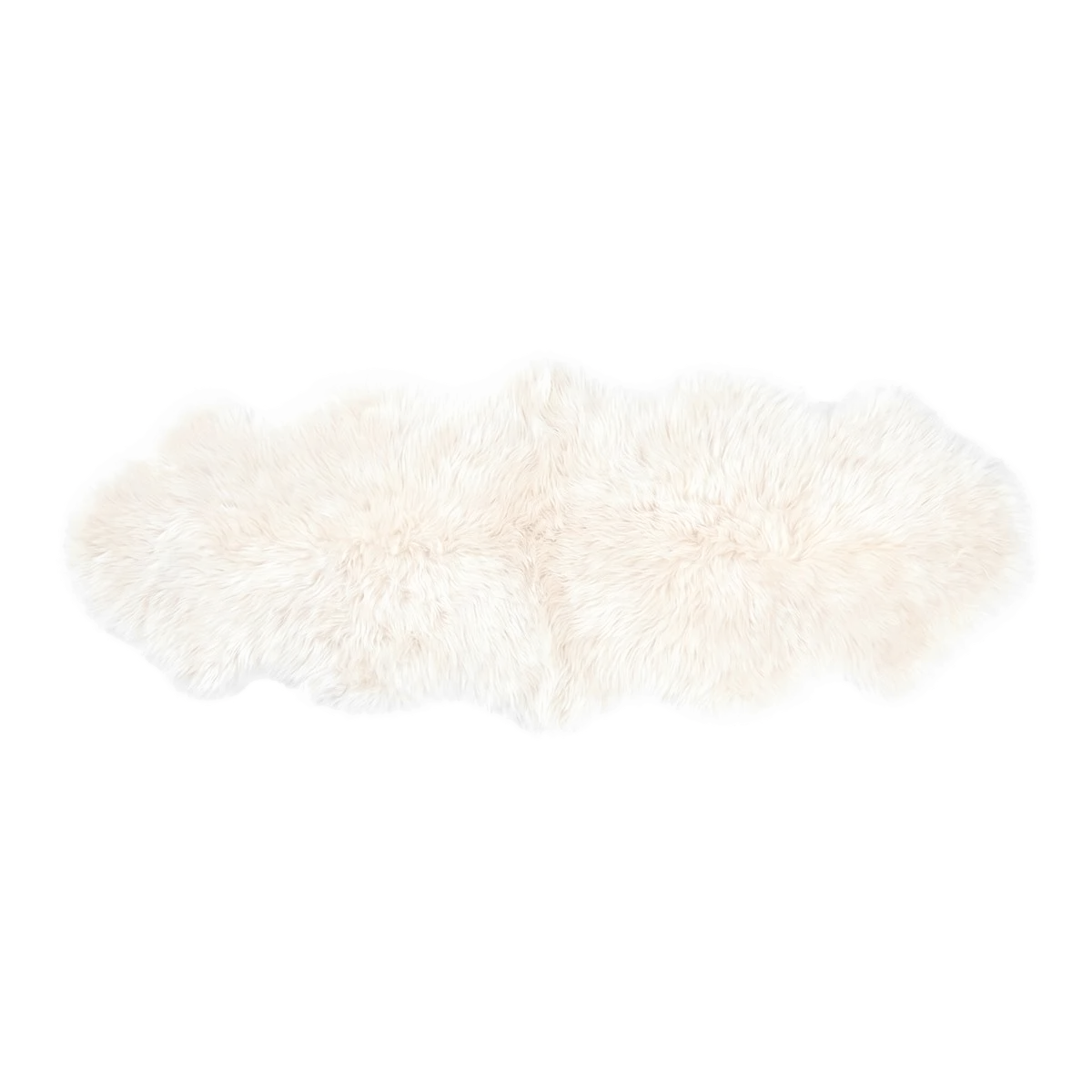 Fellvang Dobbel Saueskinnsfell | Langhåret | New Zealand | 160x60 cm Hvit