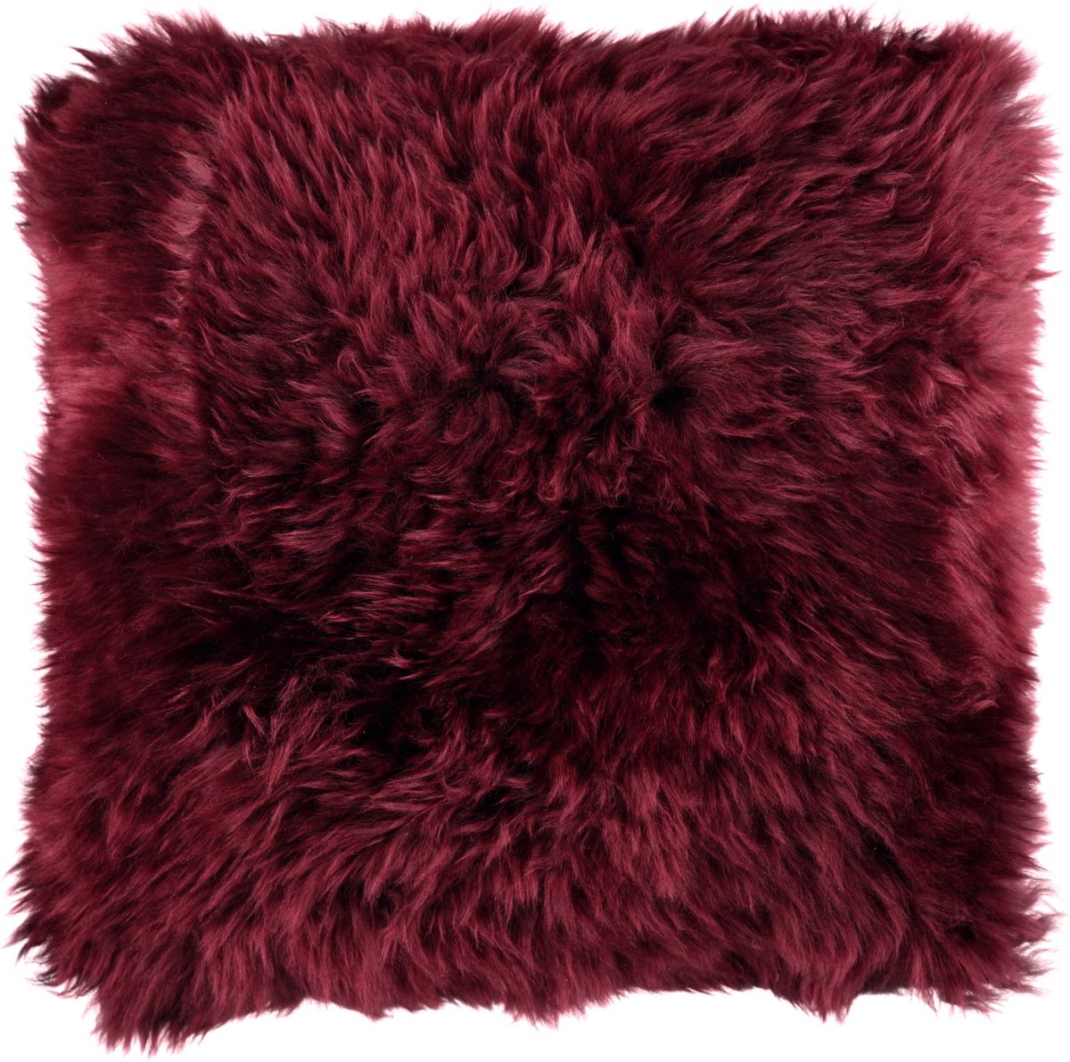Saueskinnspute | Langhåret | New Zealand | 50x50 cm Bordeaux