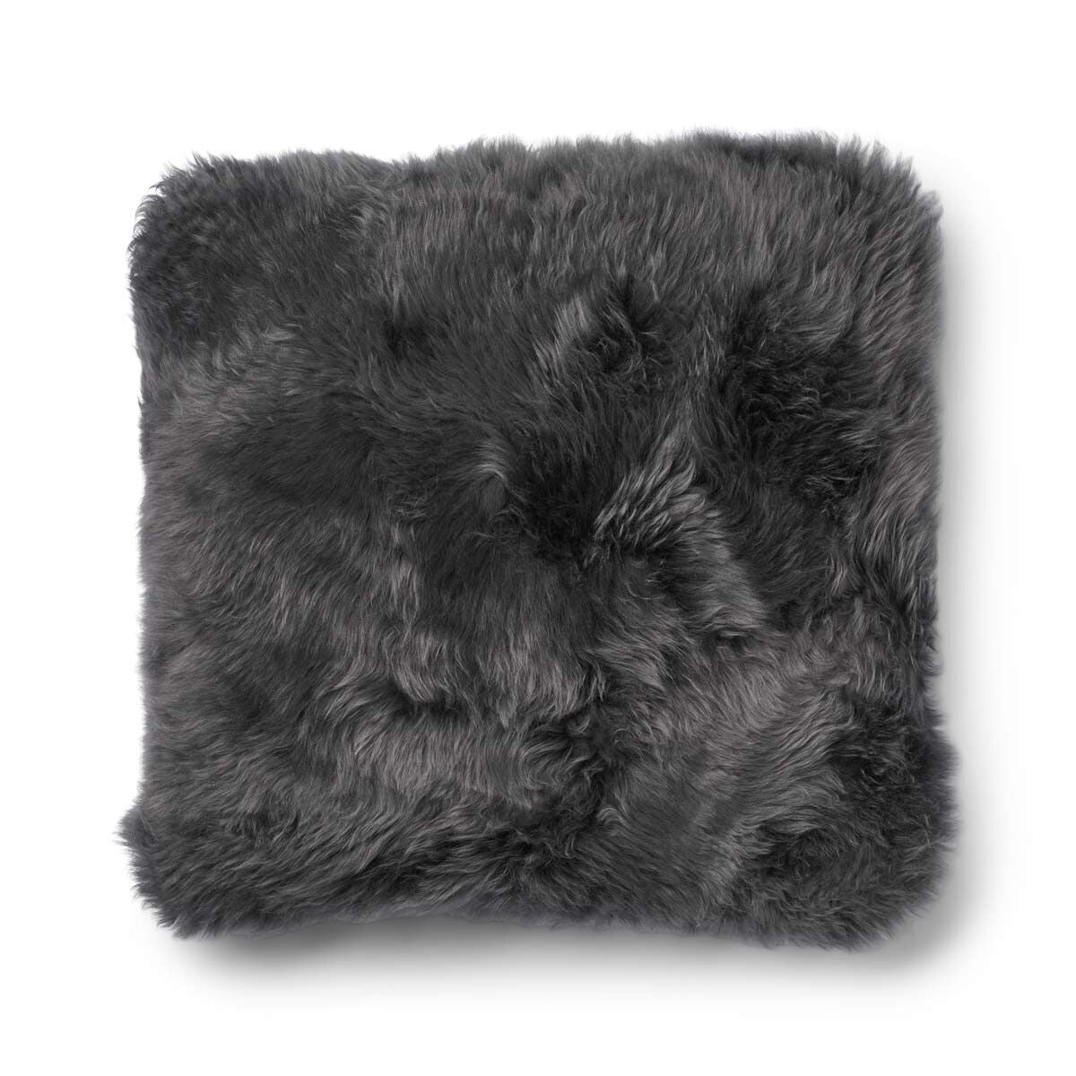 Classic Collection | Ullpute | Langhåret | 52x52 cm | 34x52 cm Mørkegrå / Stålgrå