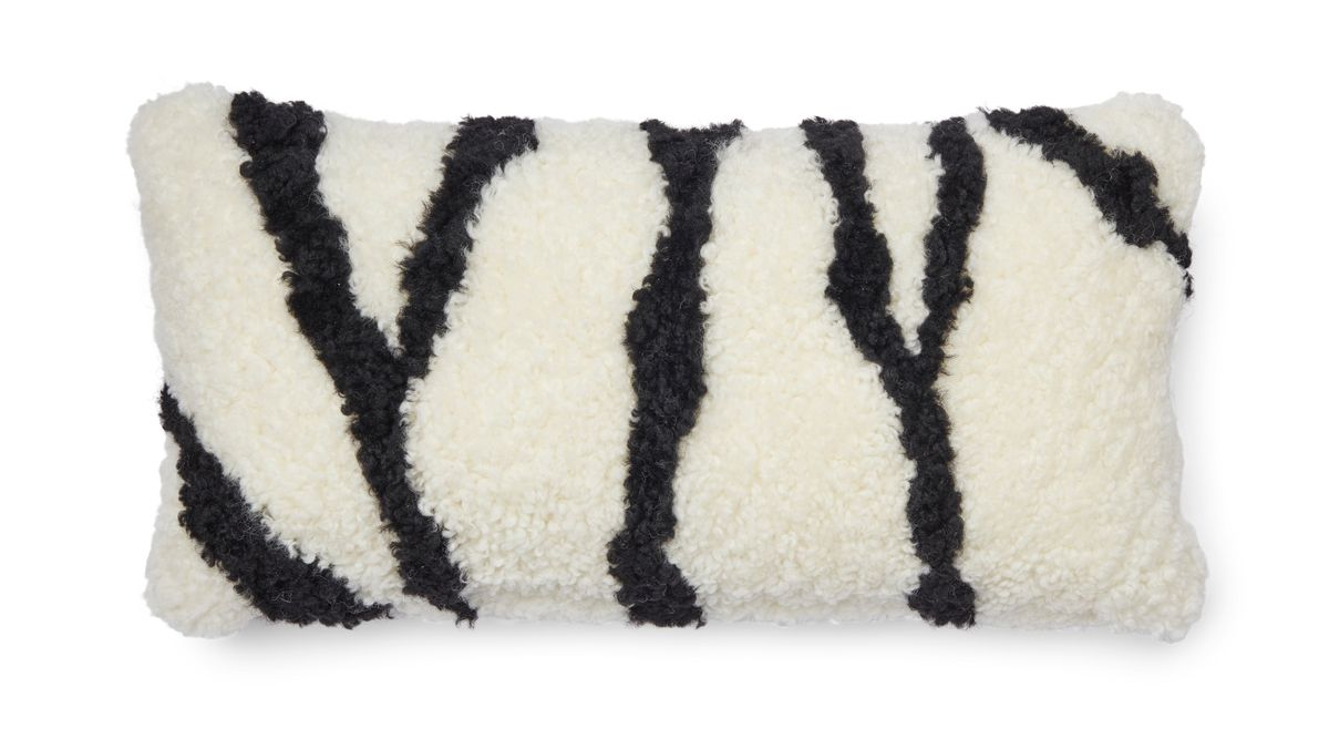 Zebra saueskinnpute | Korthåret | New Zealand | Dobbeltsidig | 30x60 cm