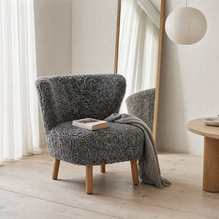 Emil Lounge Chair | Korthåret Koksgrå