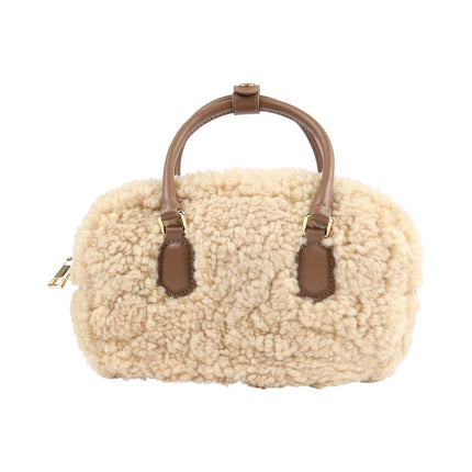 Chloe Bowlingveske | Saueskinn Beige