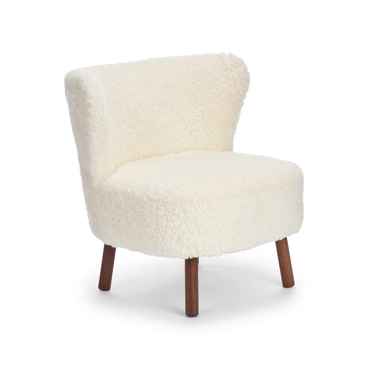 Emil Lounge Chair | Korthåret Hvit