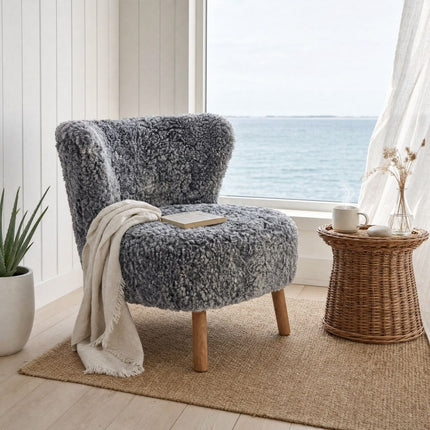 Emil Lounge Chair | Korthåret Koksgrå