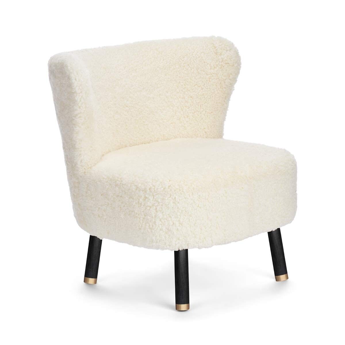 Emil Lounge Chair | Korthåret Hvit