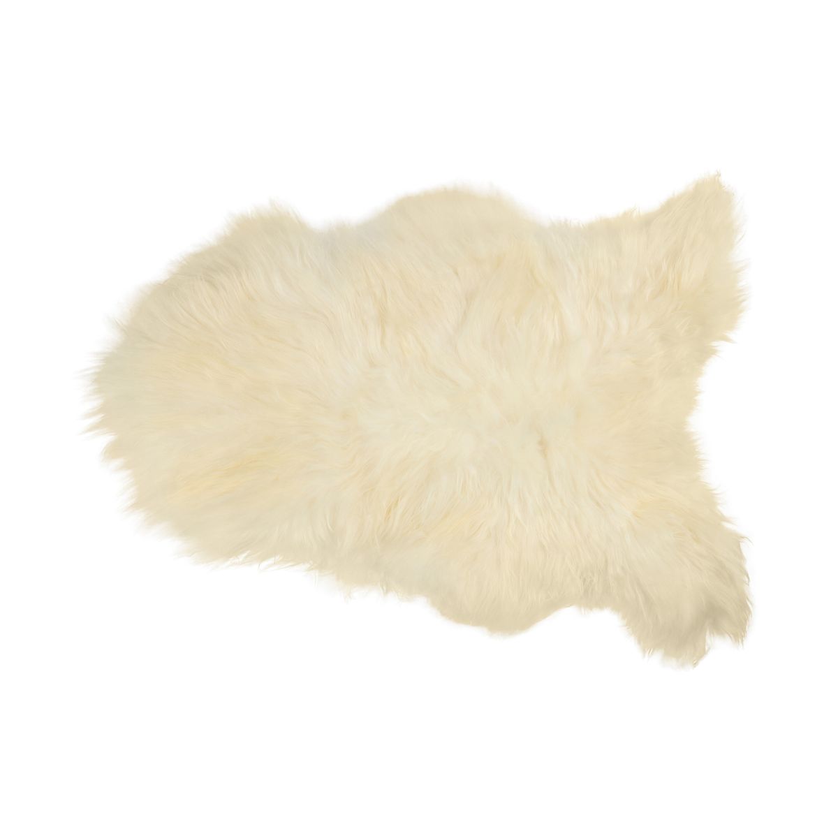 Islandsk saueskinn | Langhåret | Naturlige farger | 100-110 cm Beige / Hvit