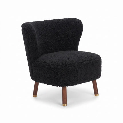 Emil Lounge Chair | Korthåret Svart