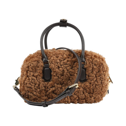 Chloe Bowlingveske | Saueskinn Teddy Brun
