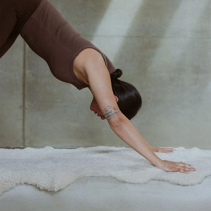  Dobbelt Saueskinn | New Zealand | Kort ull | 170x60 cm Lysebrun