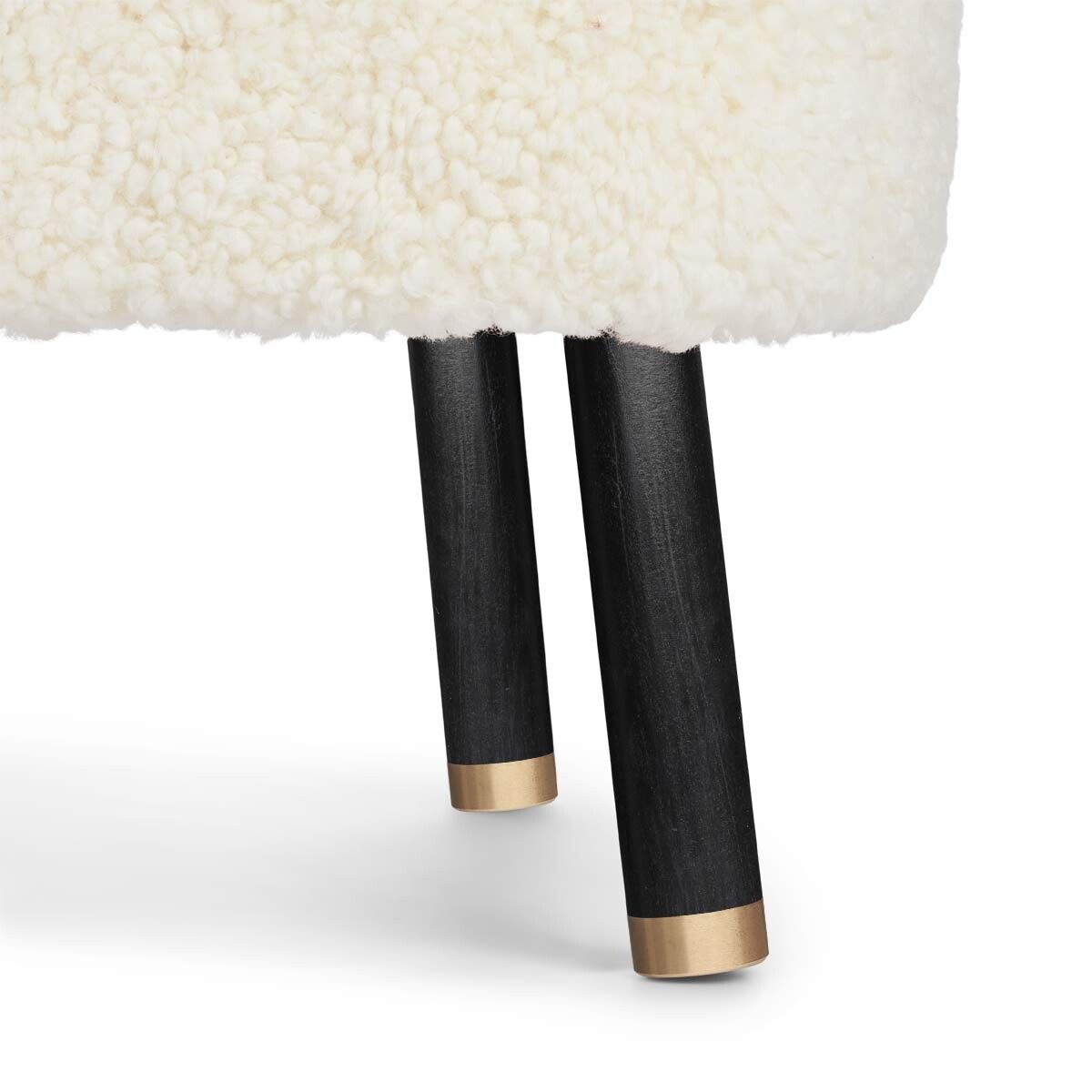 Emil Lounge Chair | Korthåret Hvit