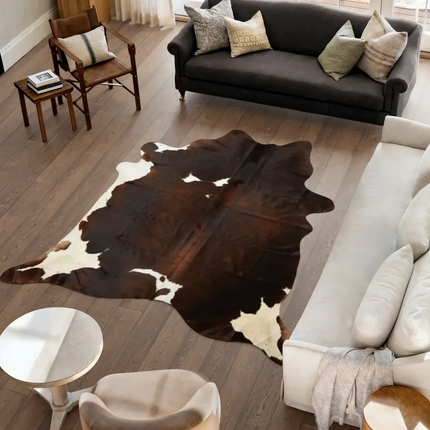 Premium Naturlige Kuskinn Solid Hvit