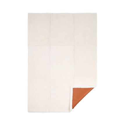 Addison pledd | Double Face | New Zealand Lær Brun / Hvit