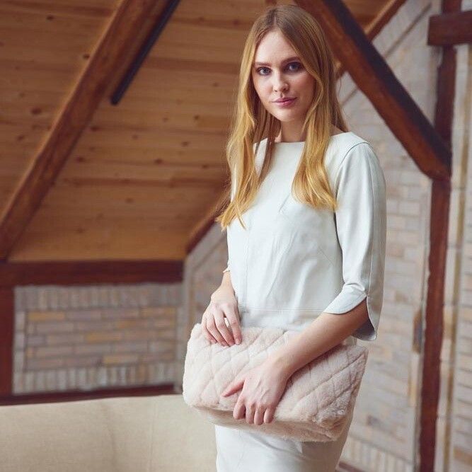 Hannah clutch Beige