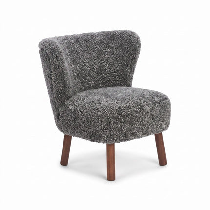 Emily Lounge Chair | Korthåret Grå