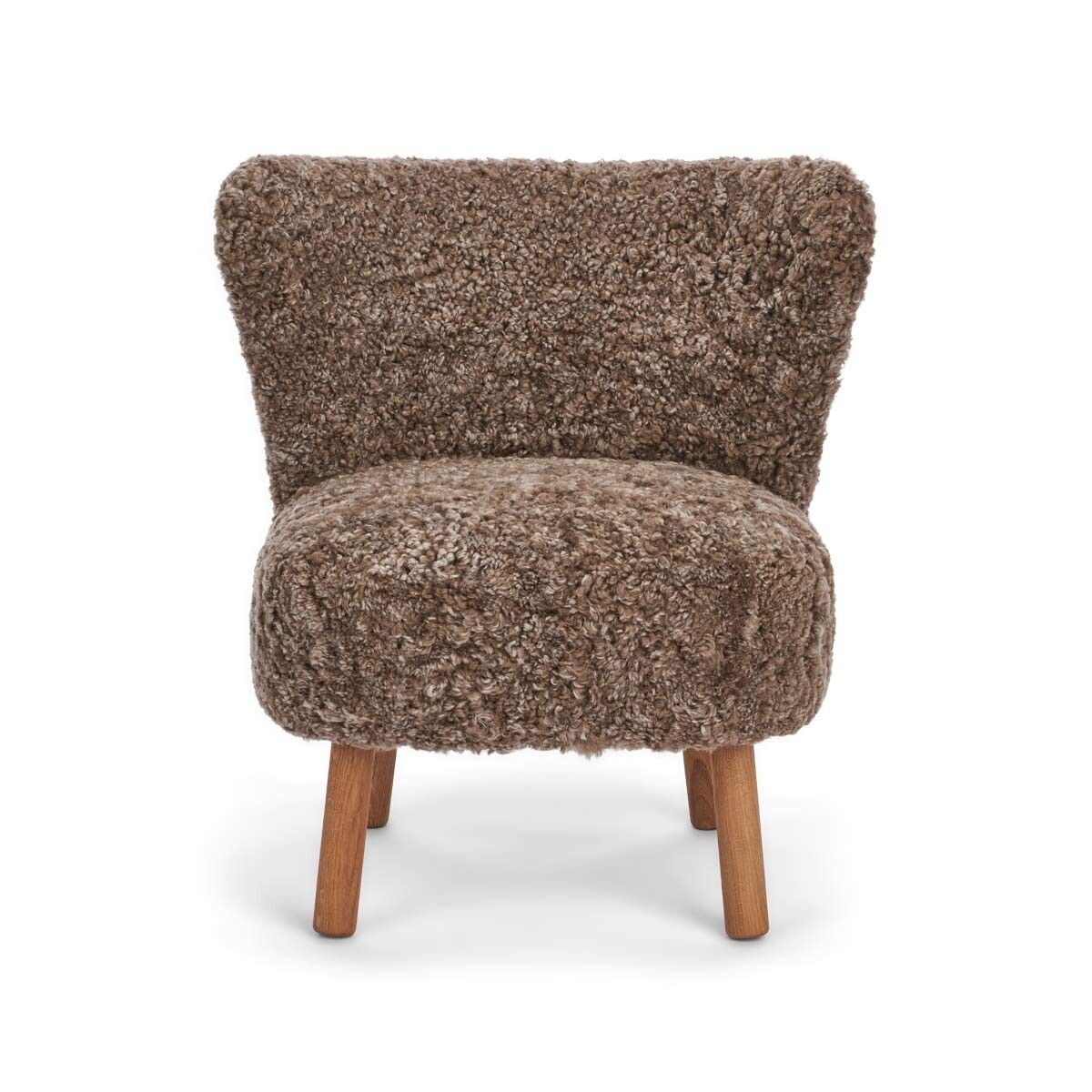 Emily Lounge Chair | Korthåret Lysebrun