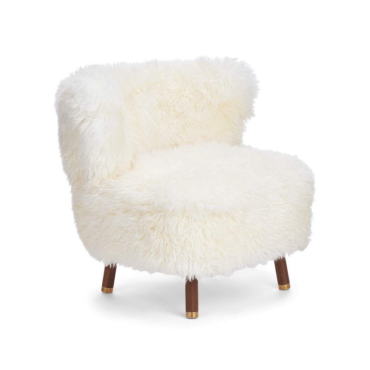 Emil Lounge Chair | Langhåret Hvit