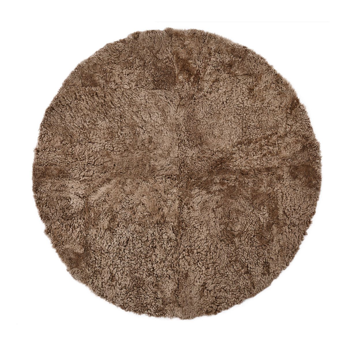 Gulvteppe | Korthåret | New Zealand | Ø140 cm Lysebrun