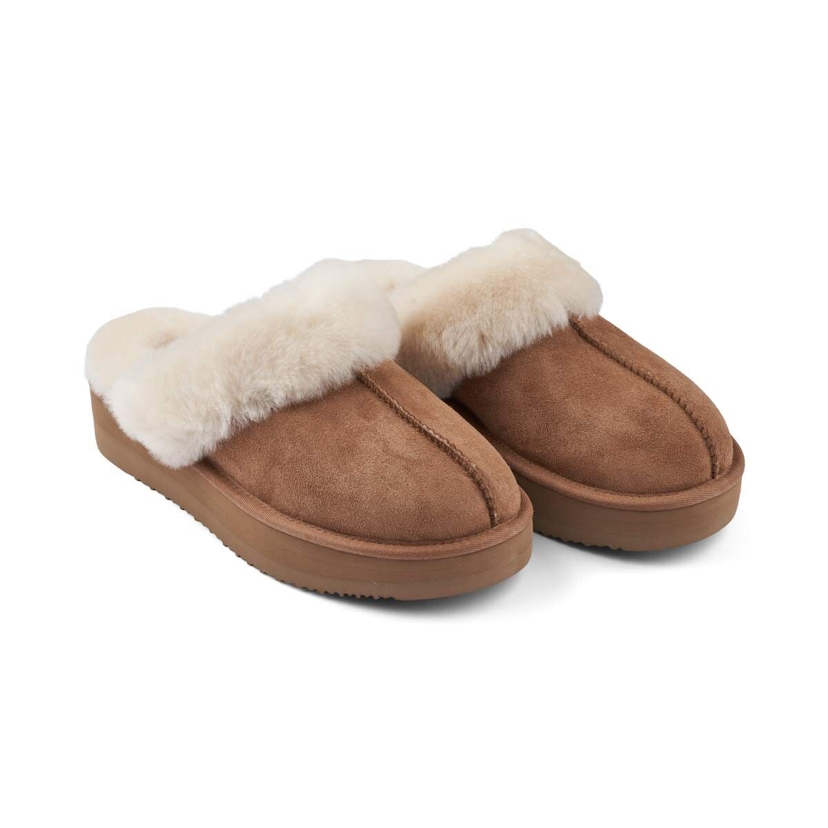 Plateau slipper Kastanje